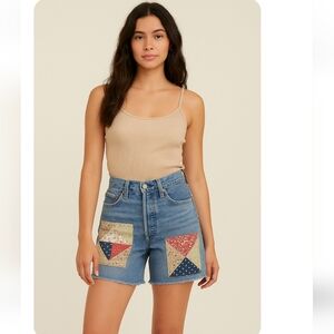 Levi’s 501 '90s‎ mid-rise Patchwork Women’s Jean Shorts Size 28 new